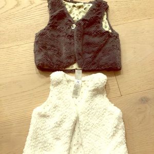 Girls faux fur Sherpa vests